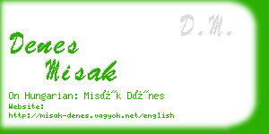 denes misak business card